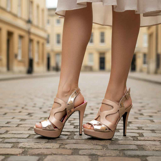 Talon - Rose/Nude platform heel Last pair 35
