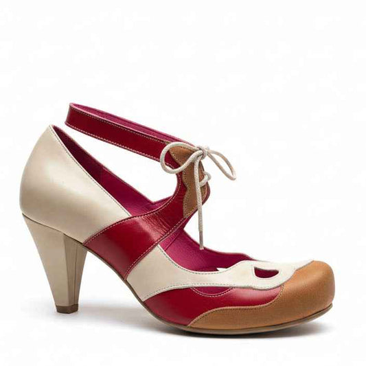 Toujours Natural Red- heel shoe- Last pairs 36, 40 and 42!
