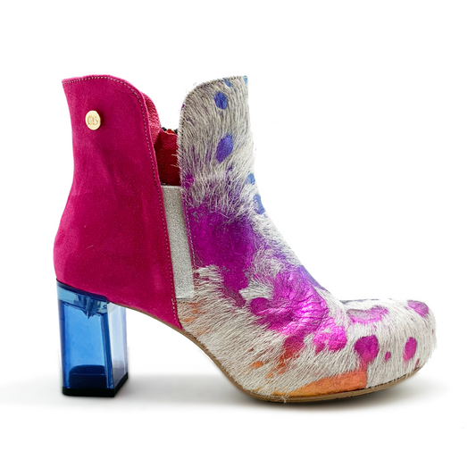 Canal - White Rainbow/Fuchsia ankle boot - Chanii B