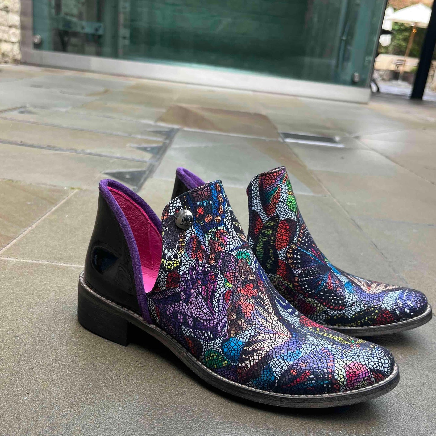 Zippette -Limited edition Butterflies ankle boot
