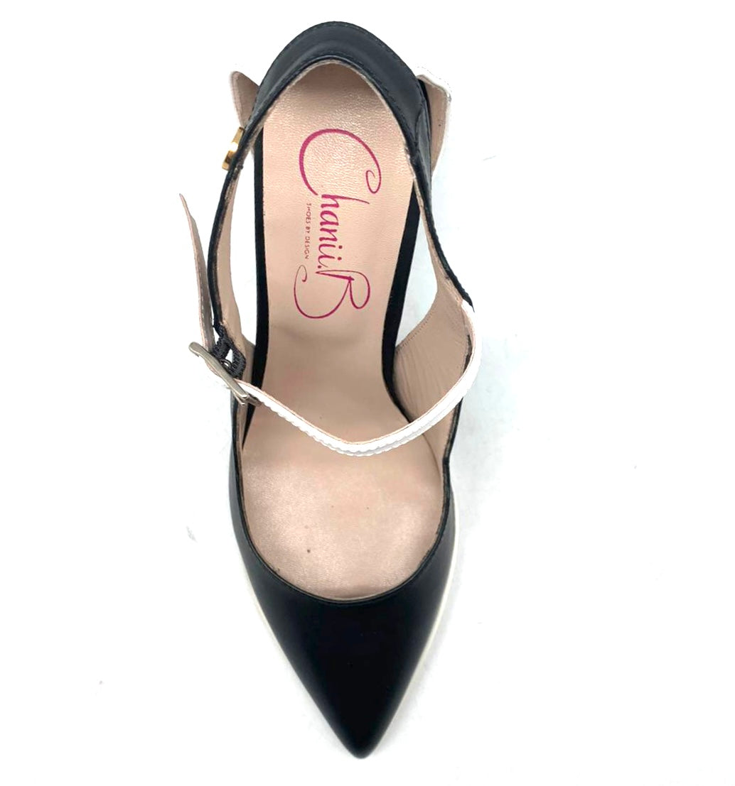Pointure -Black/White Newsprint High heel shoe