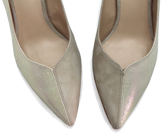 Cruella - Iridescent nude kitten heel - Chanii B