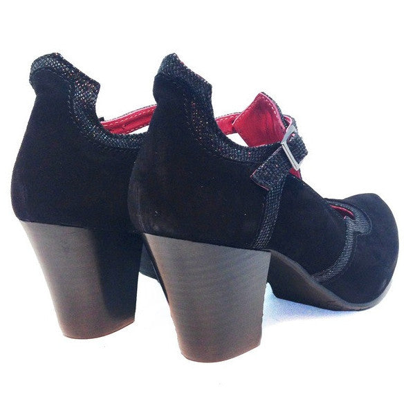 Cerise Black suede print- last pair 40!