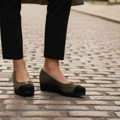 Noir - Sage Green Black Slip-On- Last pair 36