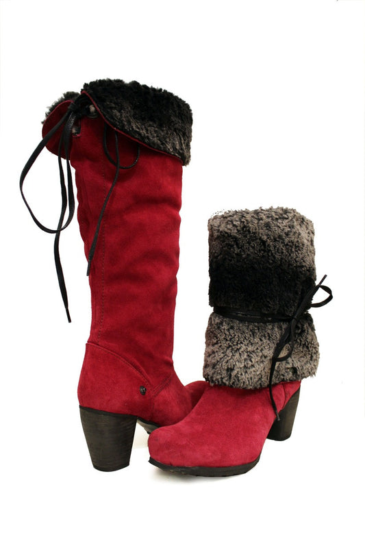 Pulpeux Red suede long leg boot - Chanii B