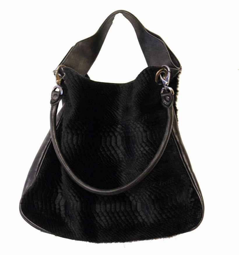 Large black bucket deals bag