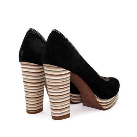 Bebe - Black platform white stack - Chanii B