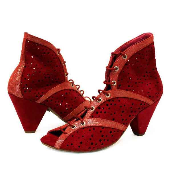 Danii - Red Suede Lace Boot