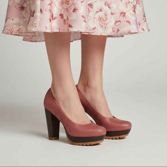 Pate - Dusty Pink Laser Platform shoe