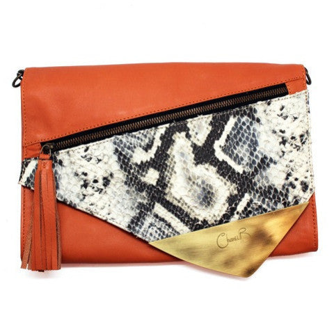 Sioux - Orange Python clutch bag - Chanii B