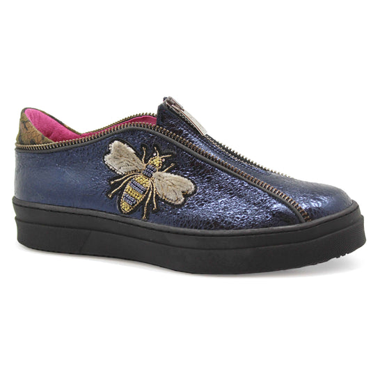 Adieu - Royal Blue Bee slip on sneaker- last pair 37