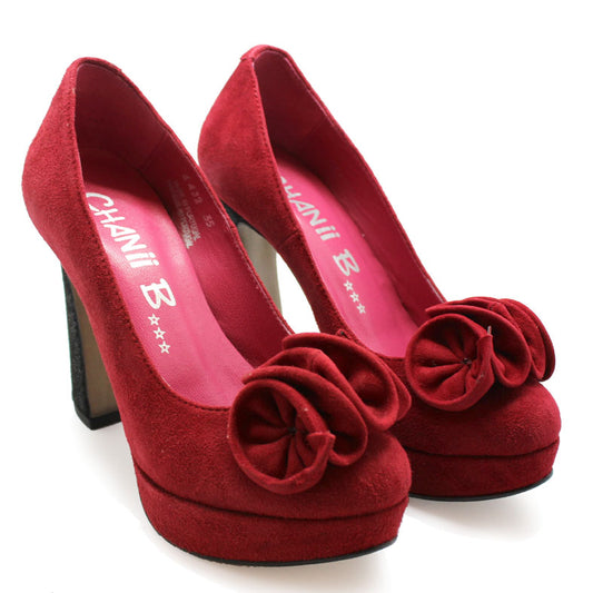 Angle-red suede platform shoe last pair 35! - Chanii B