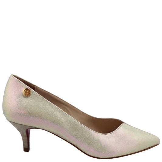 Cruella - Iridescent nude kitten heel - Chanii B