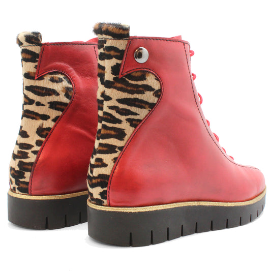 Bang - Red Natural Leopard- Boot - Chanii B
