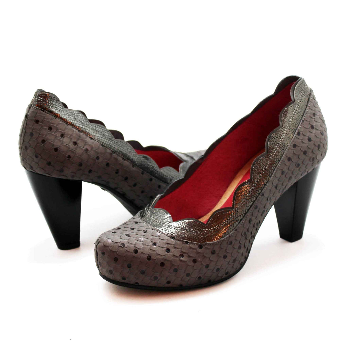 Beau - Grey Pattern dress heel