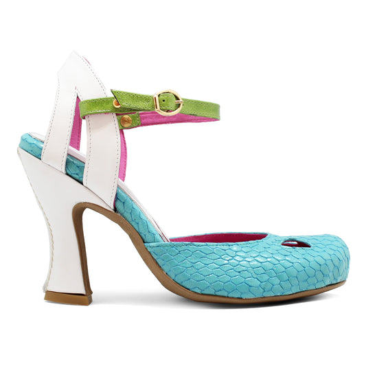 Bec - Aqua/Green high heel shoe - Chanii B