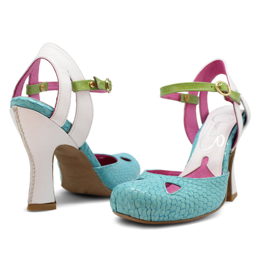 Bec - Aqua/Green high heel shoe - Chanii B