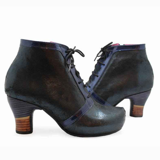 Benedictine - Navy Blue crackle- LAST PAIRS 36 AND 41