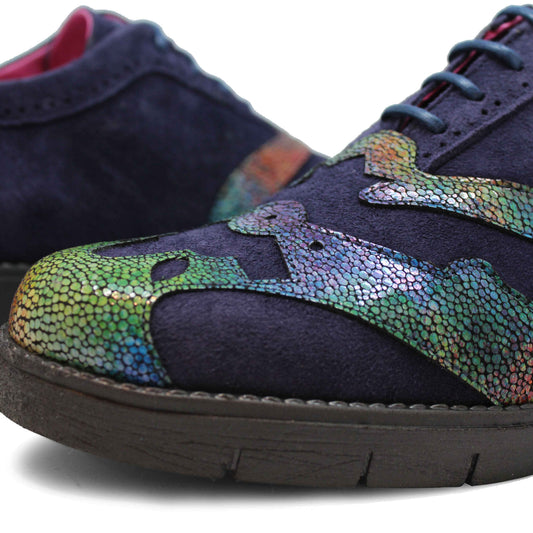Blanc - Navy Multi lace shoe- last pair 39!