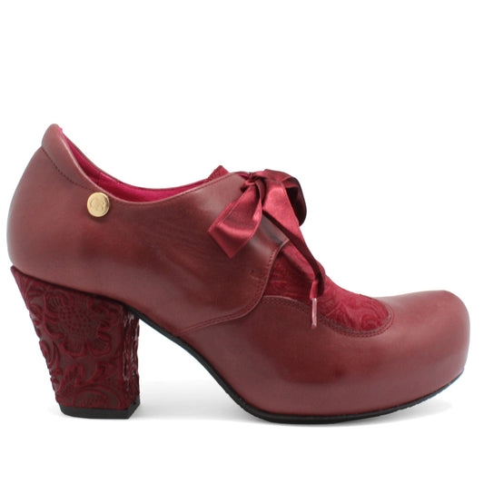 Bois - Wine Flower Lace up heel - Chanii B
