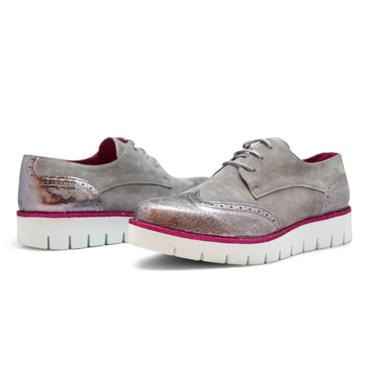 Bolt - Grey Suede lace up shoe - Chanii B