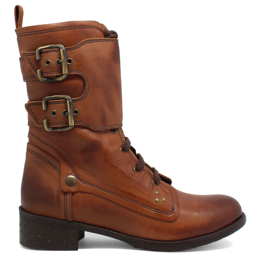 Bon Amie -Lace up ankle boot- Tan - Chanii B