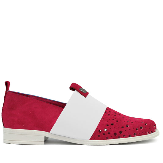Bourbon - Red White slip on - Chanii B