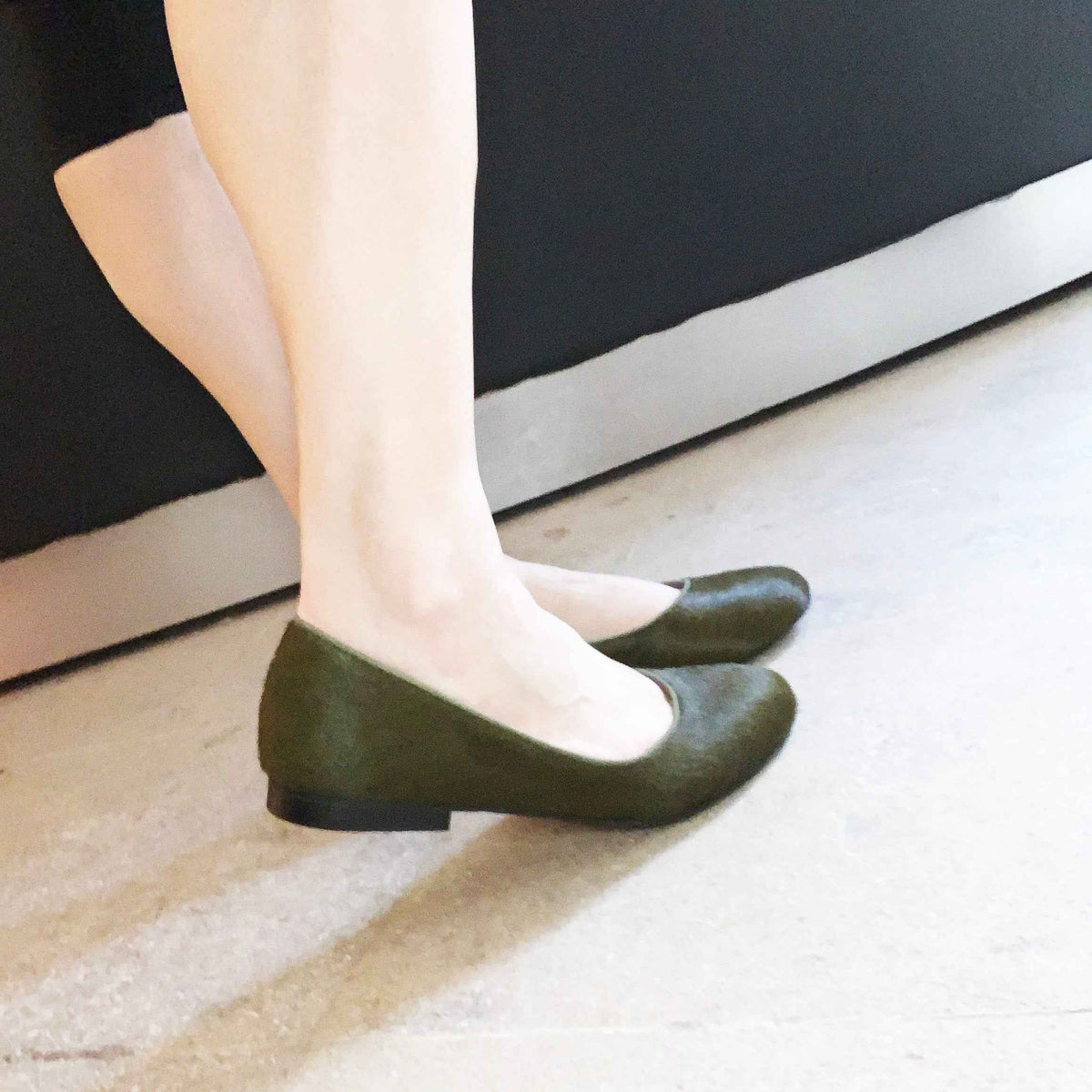 Coquette - Green flat ballerina