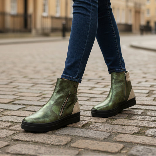 Chat - Military Green ankle boot - Chanii B