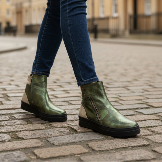 Chat - Military Green ankle boot - Chanii B