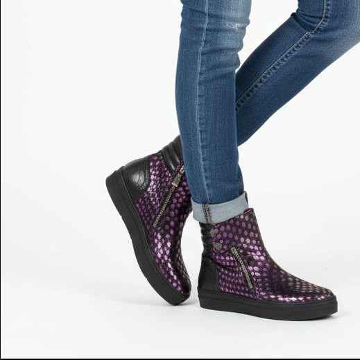 Chat -purple metallic ankle boot- last pairs 38