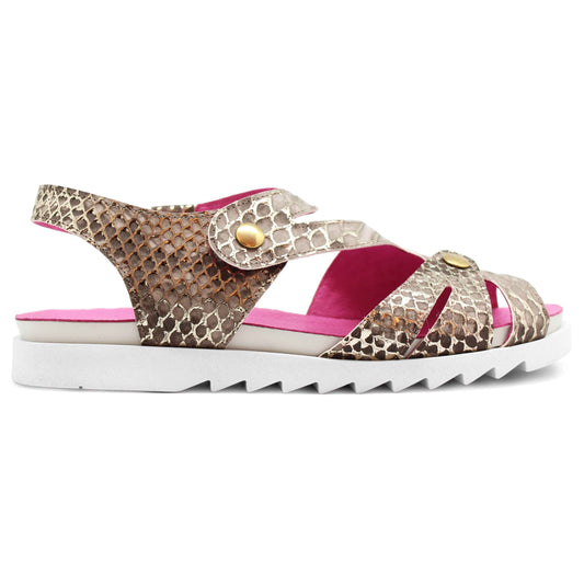 Choix - Gold Cobra flat sandal-Last Pair 38