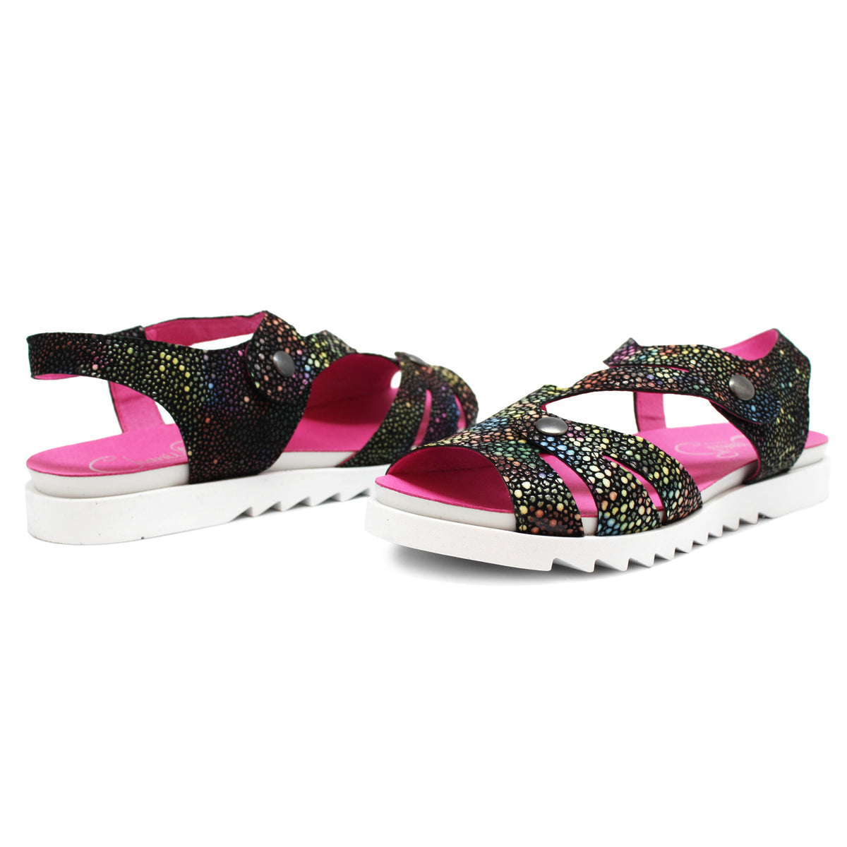 Choix - Black Multi Stingray Sandal - Chanii B