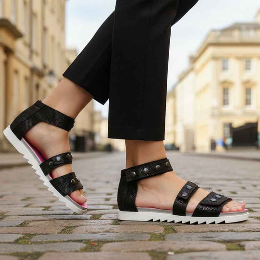 Crete -Black Anaconda sandal- LAST PAIR 42