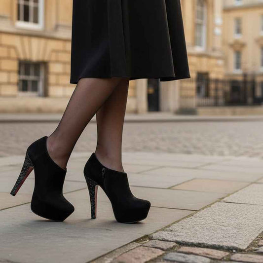 Fashion- Haute Black platform heel- last pair 35