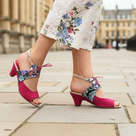 Fate - Fuchsia Flower- open toe sandal- last pair 40!