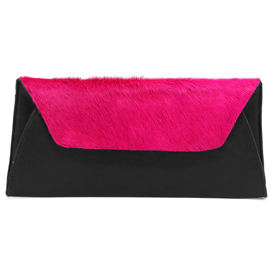 Fold Clutch - Black Fuchsia - Chanii B