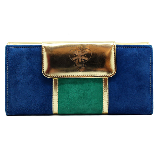 Grande - Blue Green Suede WALLET - Chanii B