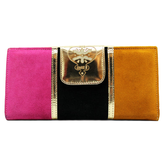 Grande - Pink Orange Suede- Wallet - Chanii B