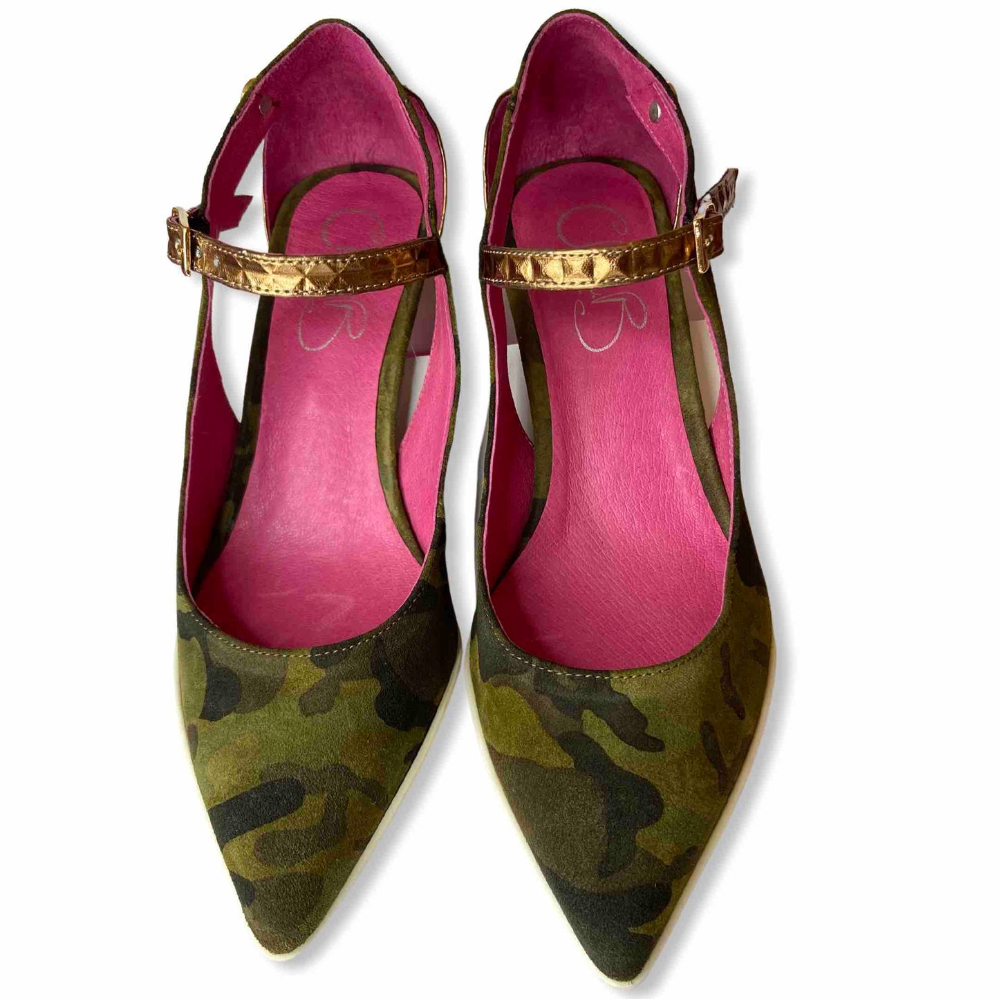 La La - Green Camo/Bronze dress shoe - Chanii B