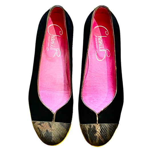 Noir - Black Suede Slip on- last pair 36 - Chanii B