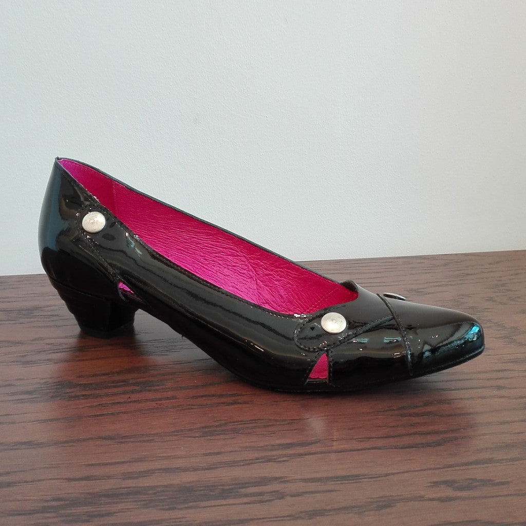 Clique - Black Patent- low heel shoe- Last pairs 36 & 41!