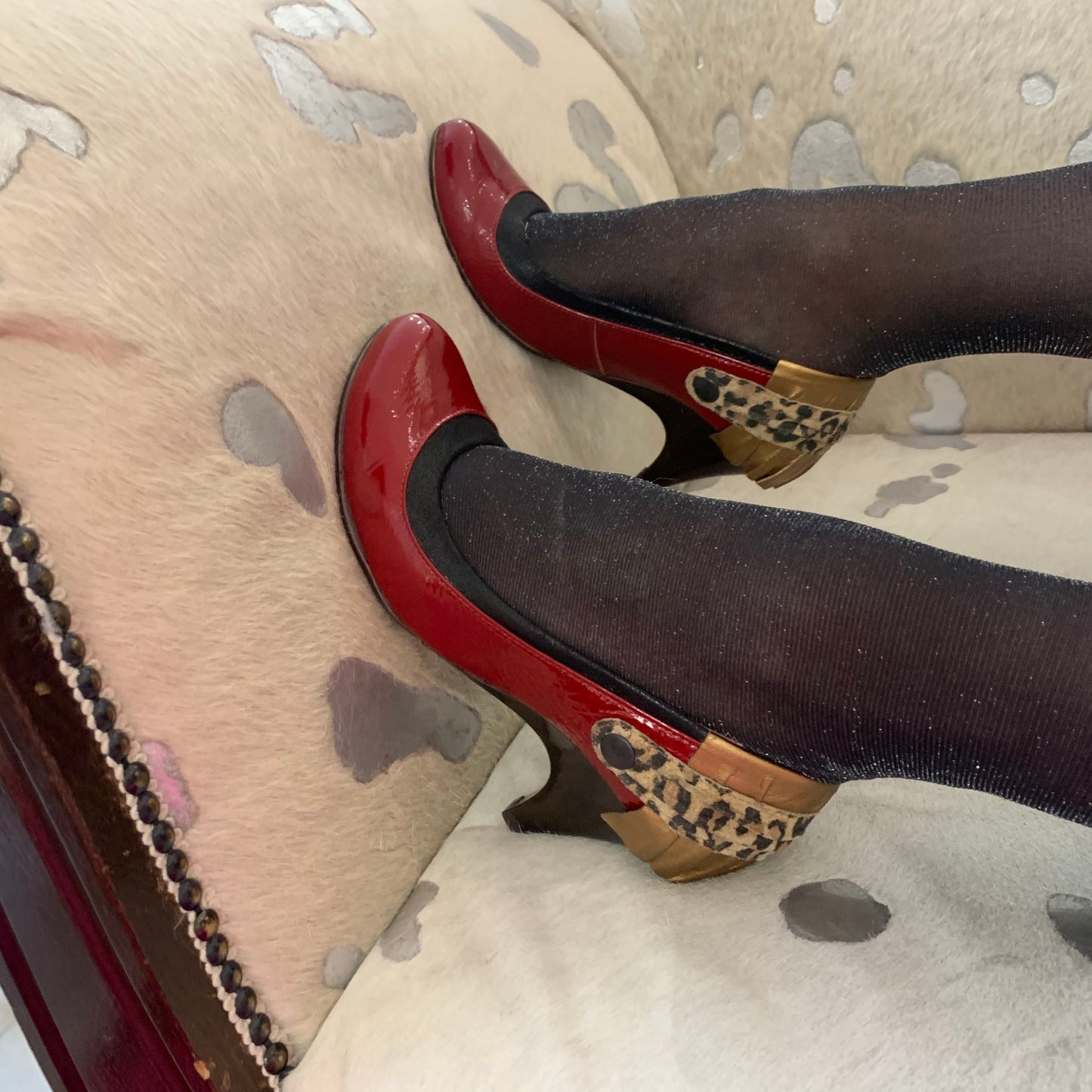 Tropez-Red patent/leopard Last pair 36! - Chanii B