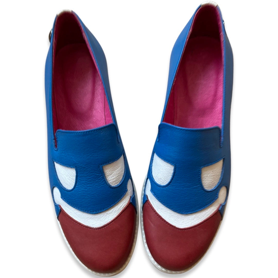 Nips- blue red and white sip on sneaker- Last pair 37 - Chanii B