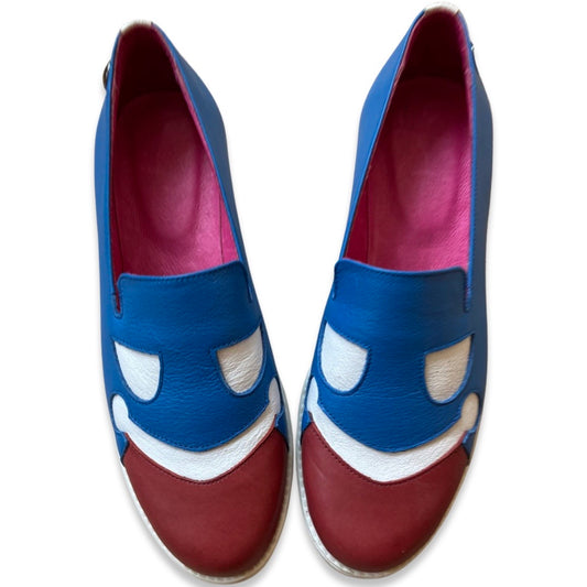 Nips- blue red and white sip on sneaker- Last pair 37 - Chanii B