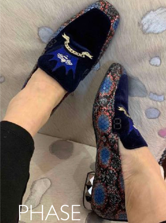 Phase - Navy Suede loafer - Chanii B