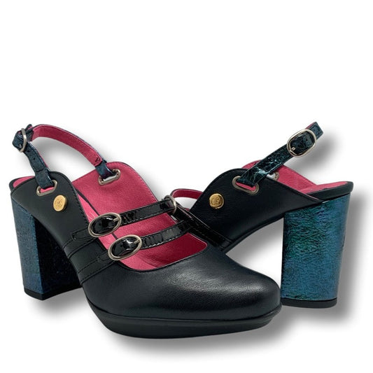 Pineapple - Navy sling back shoe - Chanii B