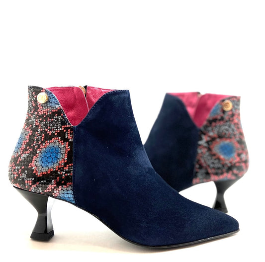 Zone - Navy Suede ankle boot - Chanii B