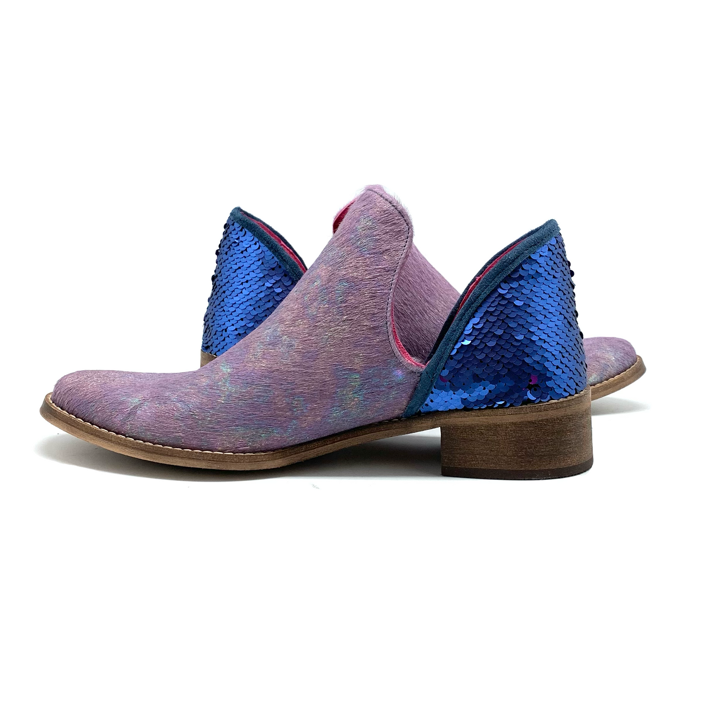 Zippette -Lilac cowhide ankle boot - Chanii B