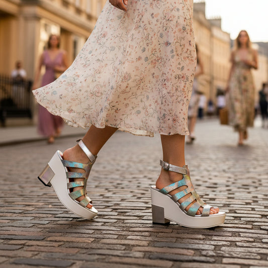 Valour - White aqua wedge sandal- last pair 37! - Chanii B